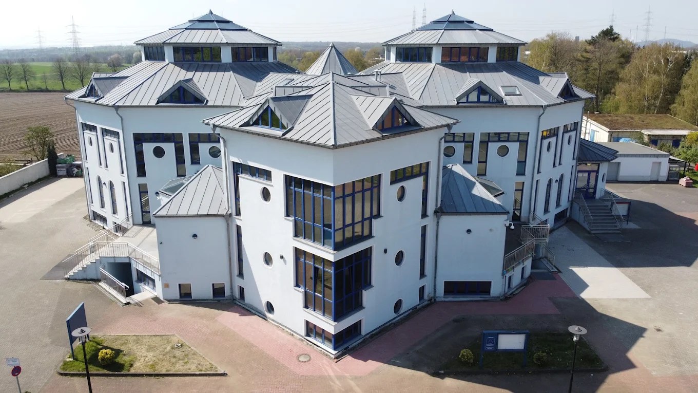 Die Blaue Moschee in Herten aus der Luft